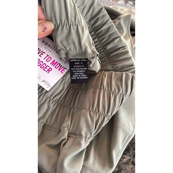 Vanilla Star Juniors Jogger Pants olive drab Size S Elastic Waist Casual - Picture 11 of 11